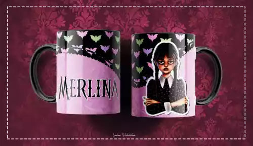 vectores plantilas MERLINA,SERIE,NETFLIX,